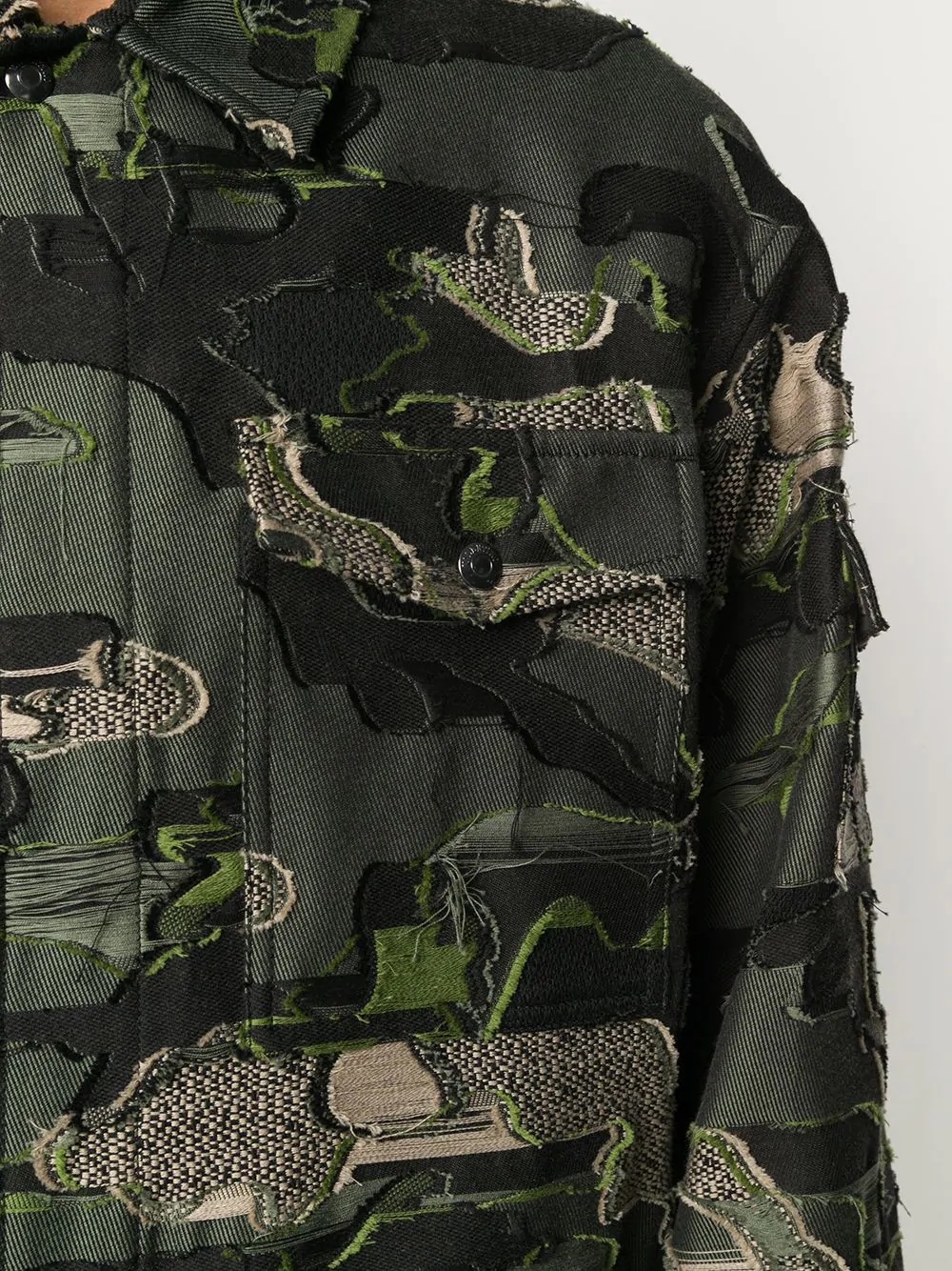 camouflage-embroidered jacket - 5