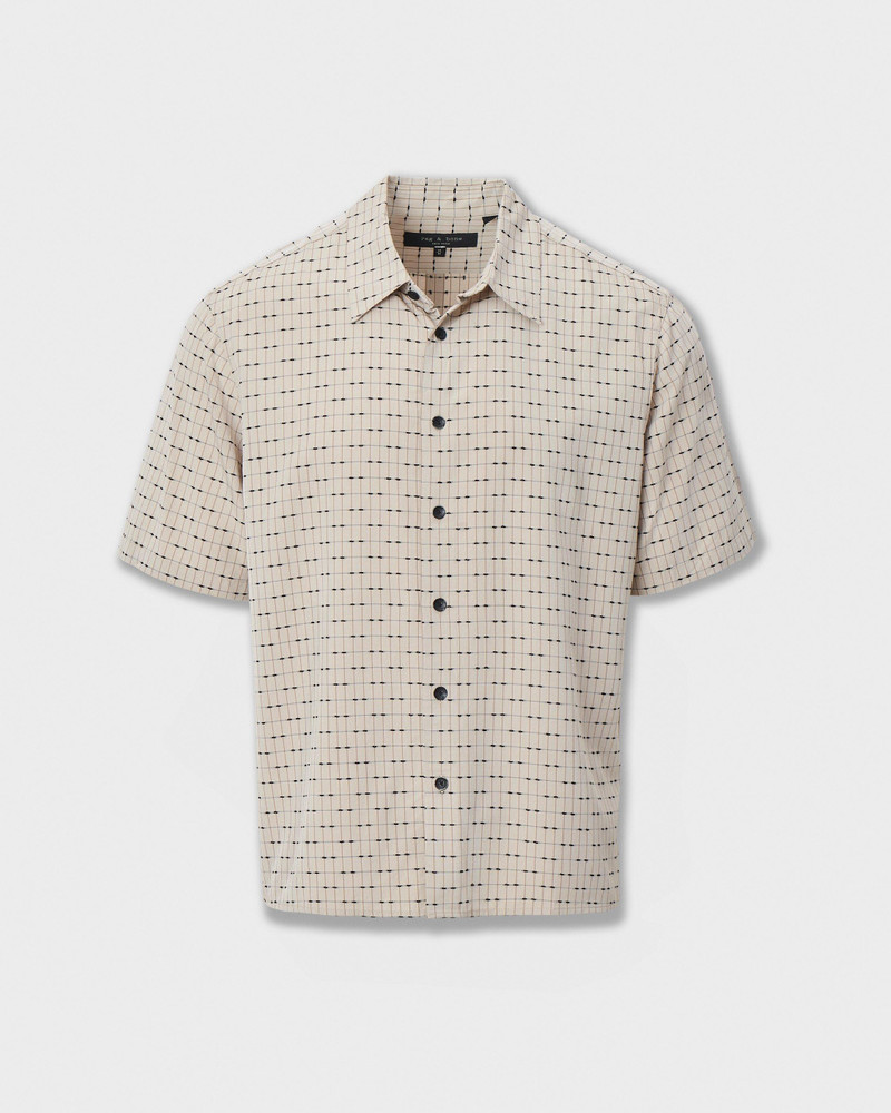 Dalton Short-Sleeve Jacquard Shirt 1