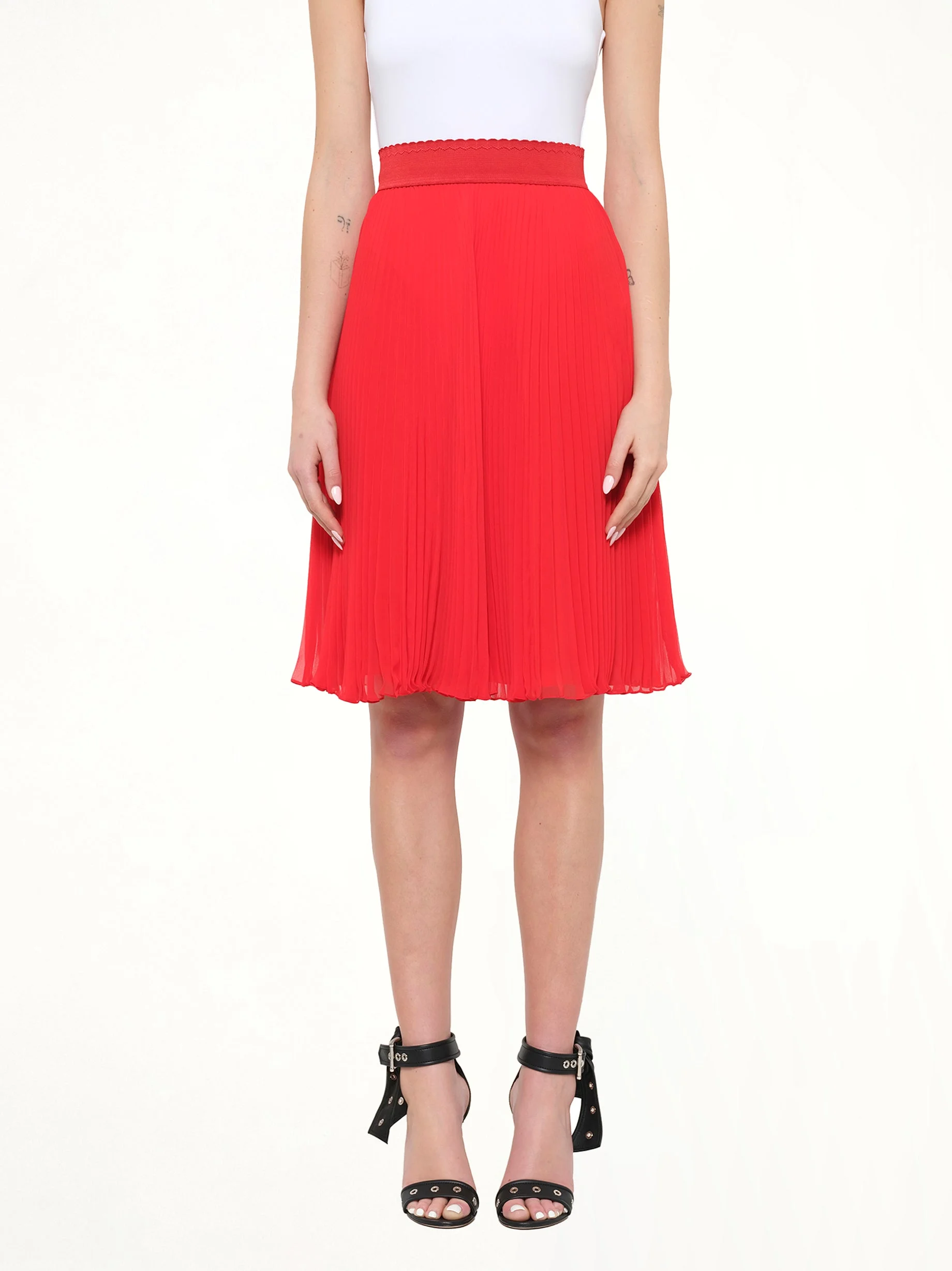 Givenchy Pleated Skirt in Red - 1