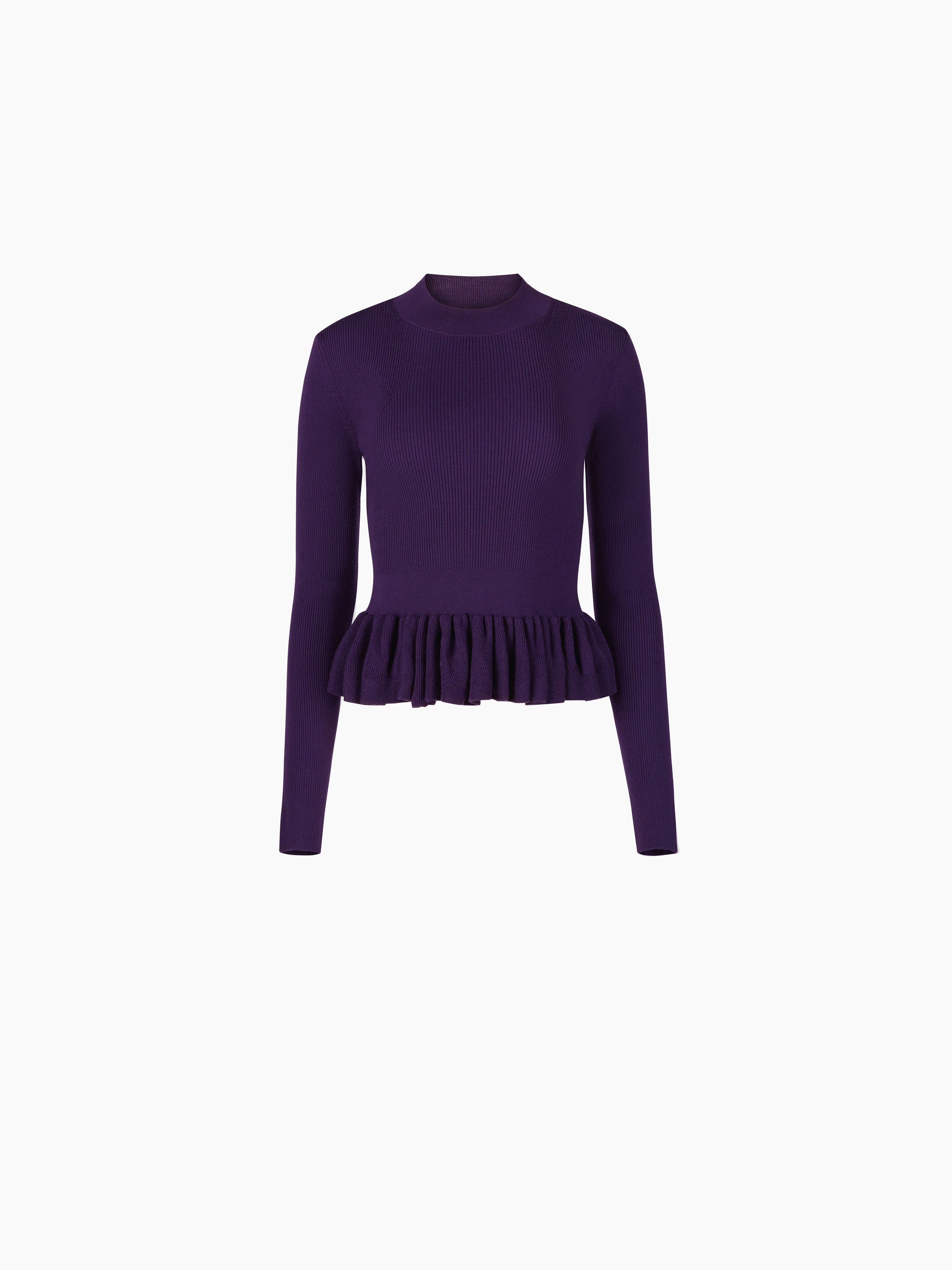 SWEATER WITH RUFFLE PEPLUM - 5