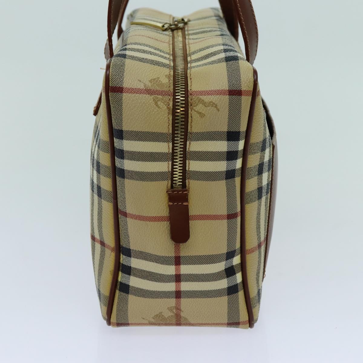 Burberry Nova Check Shoulder Bag Pvc Leather Beige - 4