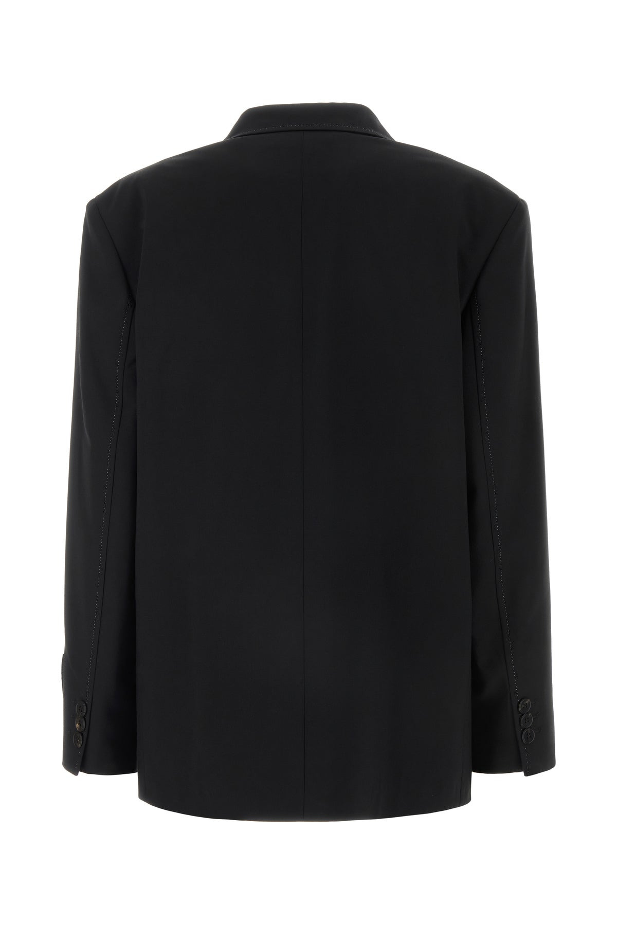 Black polyester stretch blazer - 2