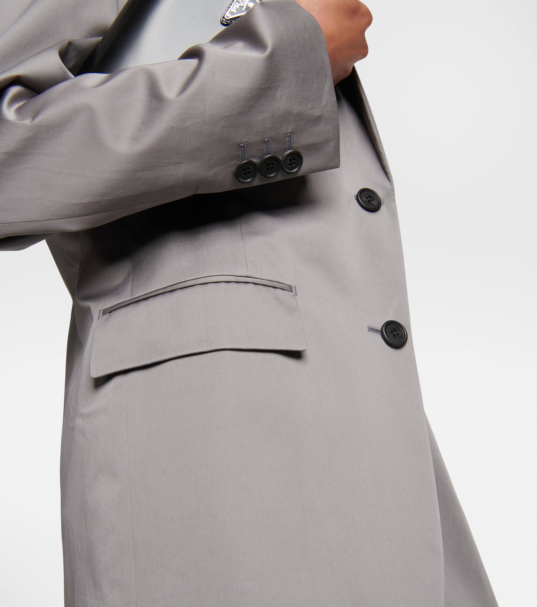 Single-breasted cotton blazer - 5