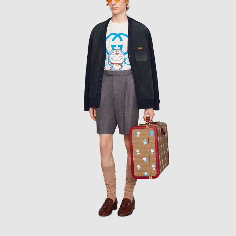 GUCCI Gucci x Doraemon Oversized T-shirt 'White Blue' 616036-XJDEZ-9791 outlook