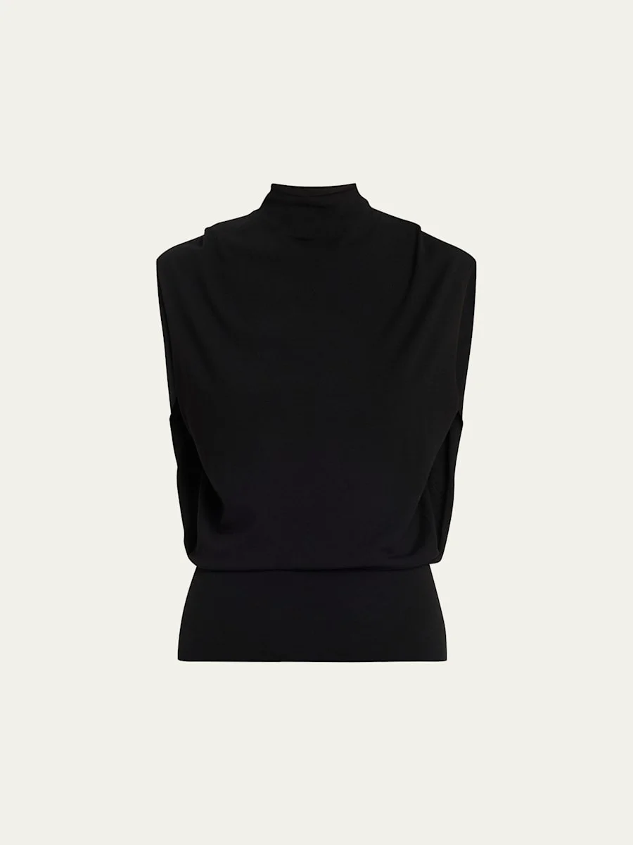 Juli Draped High-Neck Top - 1