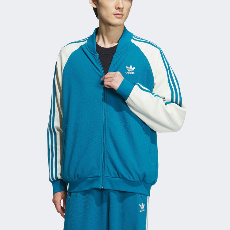 adidas Originals Dkn Sst Jacket Asia Sizing 'Blue White' IX4241 - 3