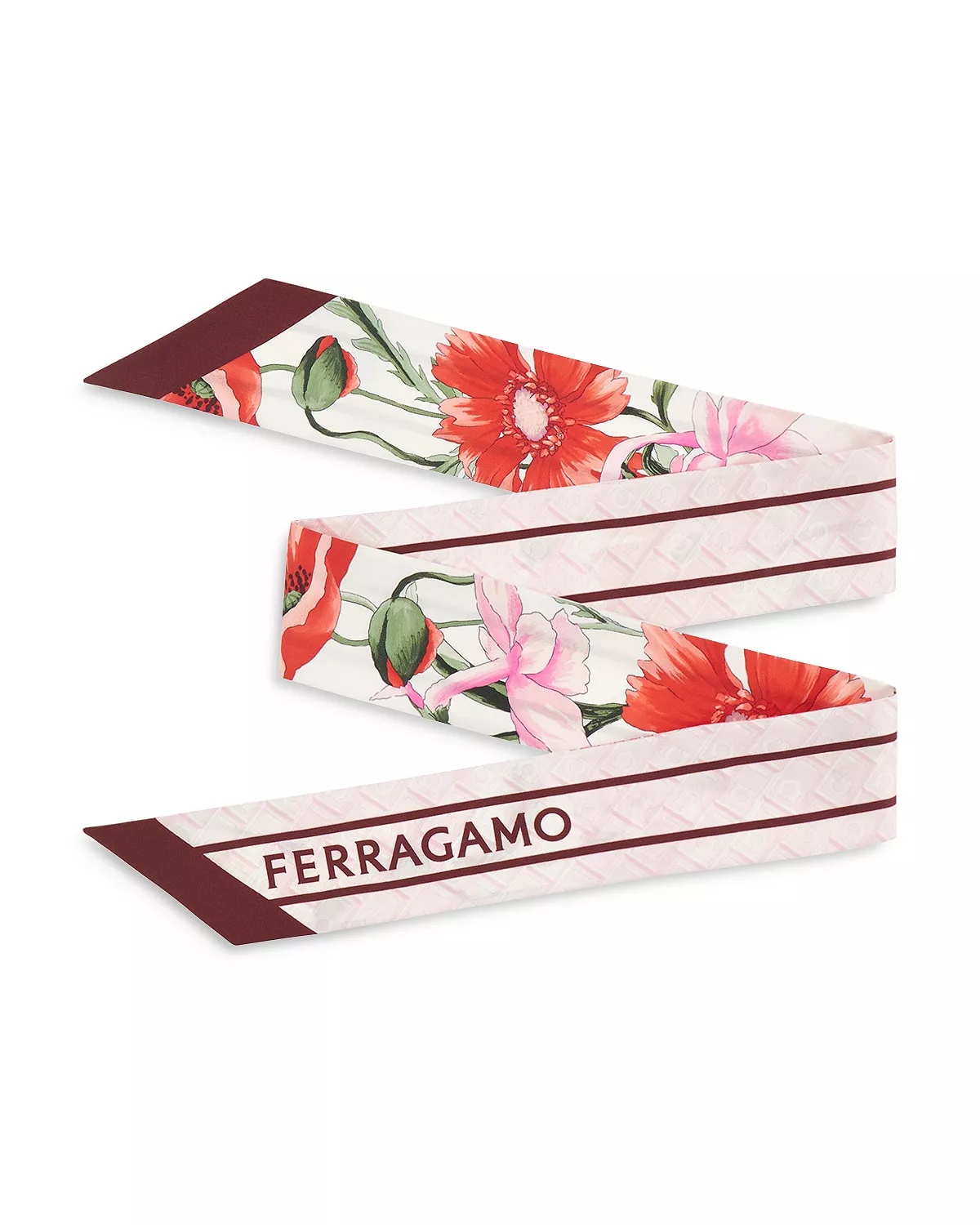 Bouquet Silk Bandeau Scarf - 3