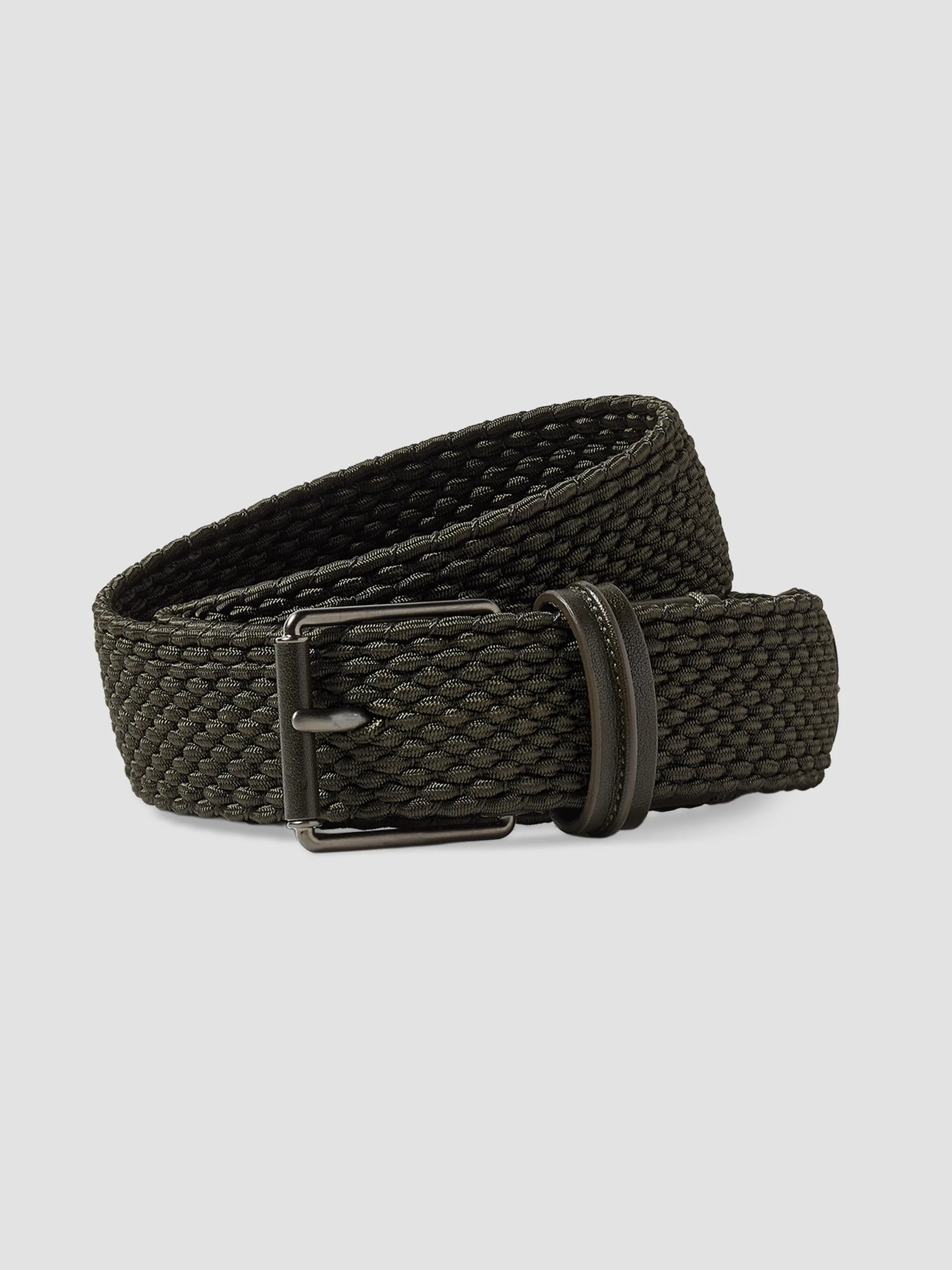 Men's Rayon Belt - Dark Olive Green - 1