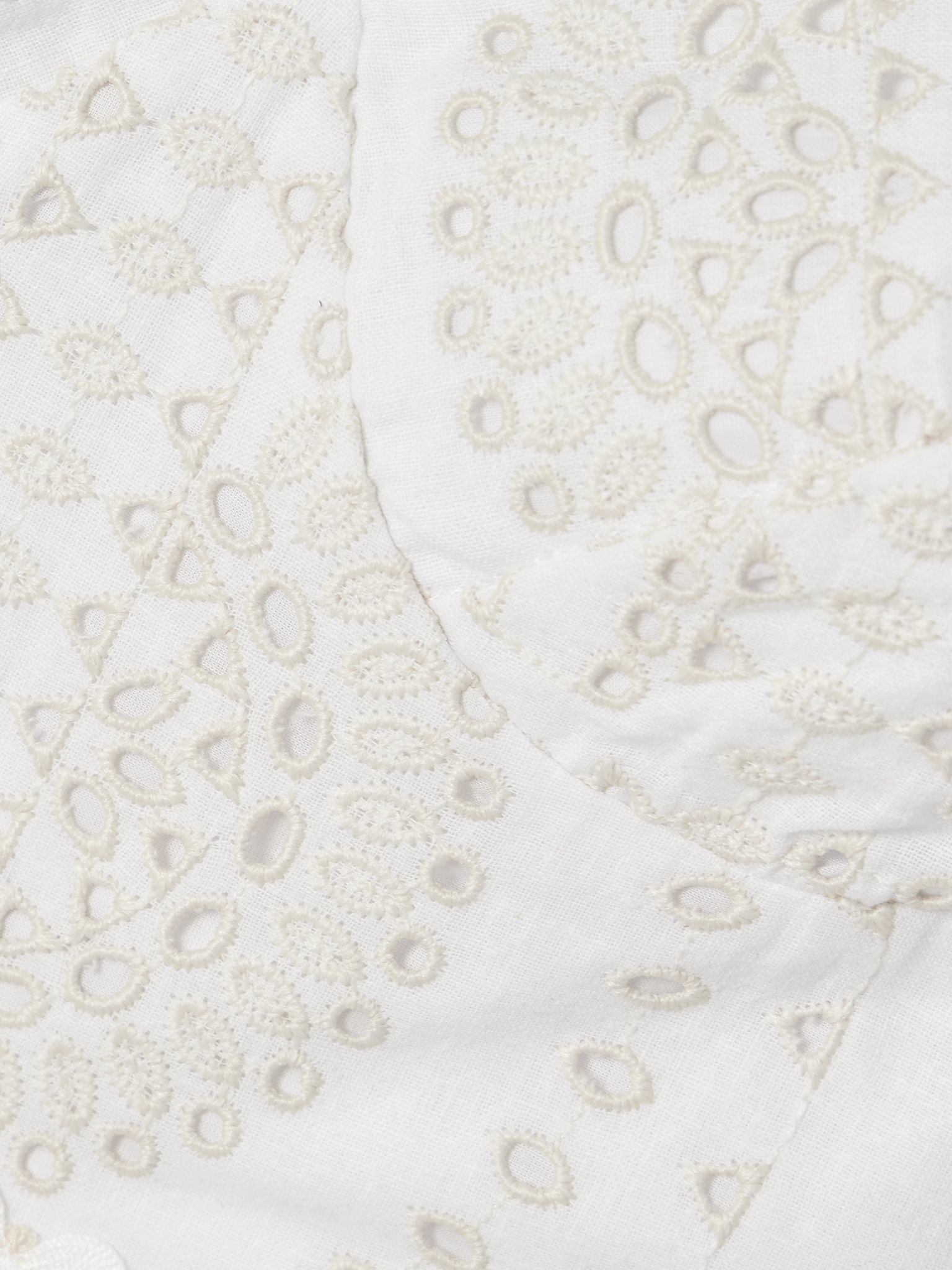 Goldie broderie anglaise cotton-blend bustier top Ivory - 4