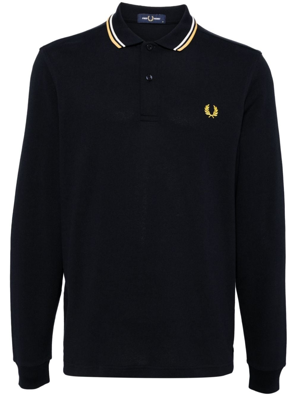 logo-embroidered long-sleeved polo shirt - 2