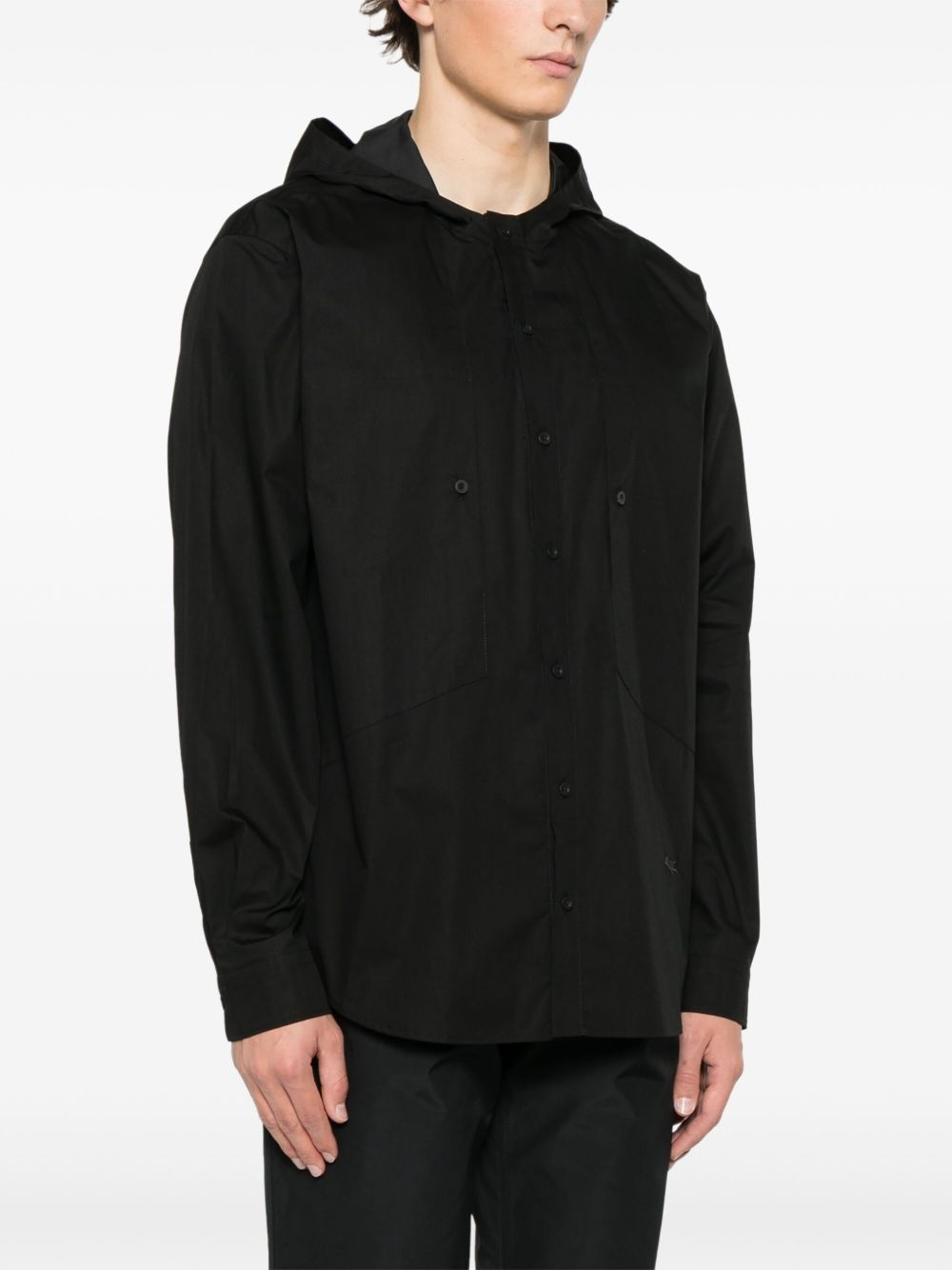 poplin hooded shirt - 3