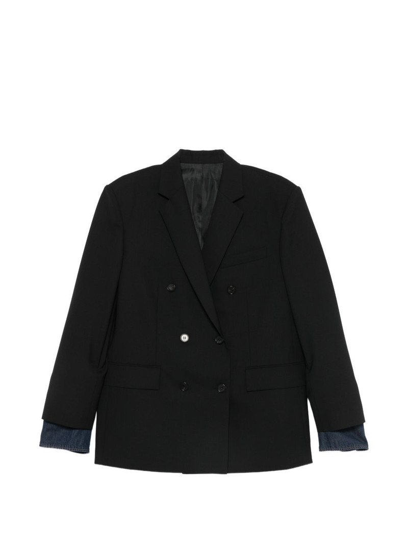 double-breasted buttoned blazer 1