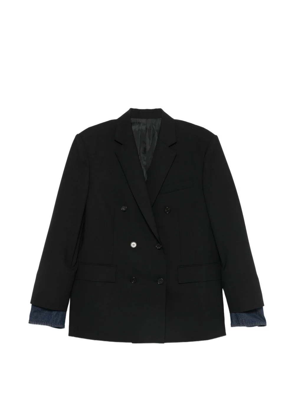 double-breasted buttoned blazer - 1