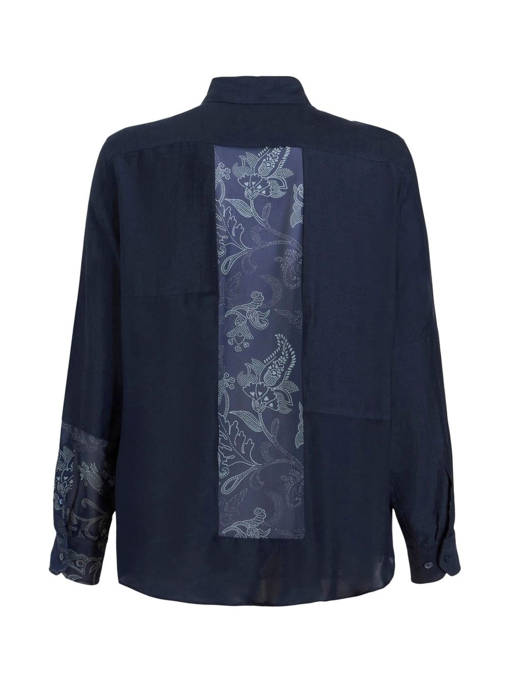 floral-print panel detail shirt - 6