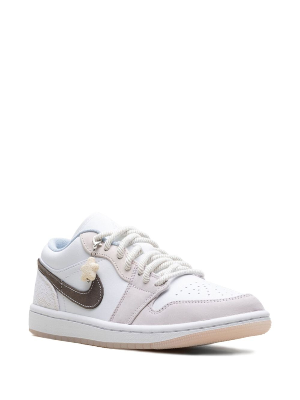 Jordan 1 Low "White/White/Light Soft Pink/Ironstone" sneakers - 2