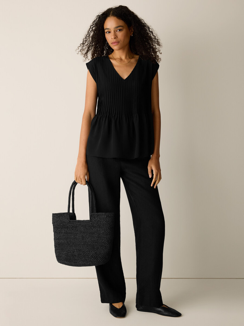 Silk Crepe de Chine V-Neck Top 3