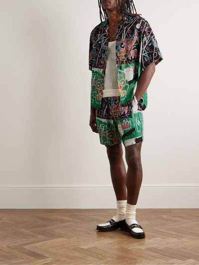 WACKO MARIA + Jean-Michel Basquiat Convertible-Collar Printed Woven Shirt outlook
