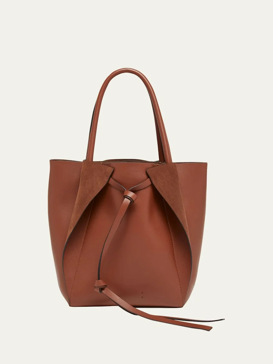 Marija Small Wing Fold Leather Tote Bag - 1