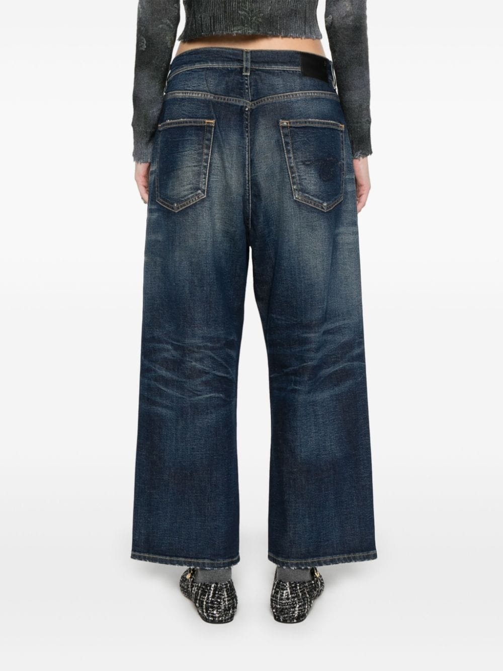 whiskered boyfriend jeans - 4