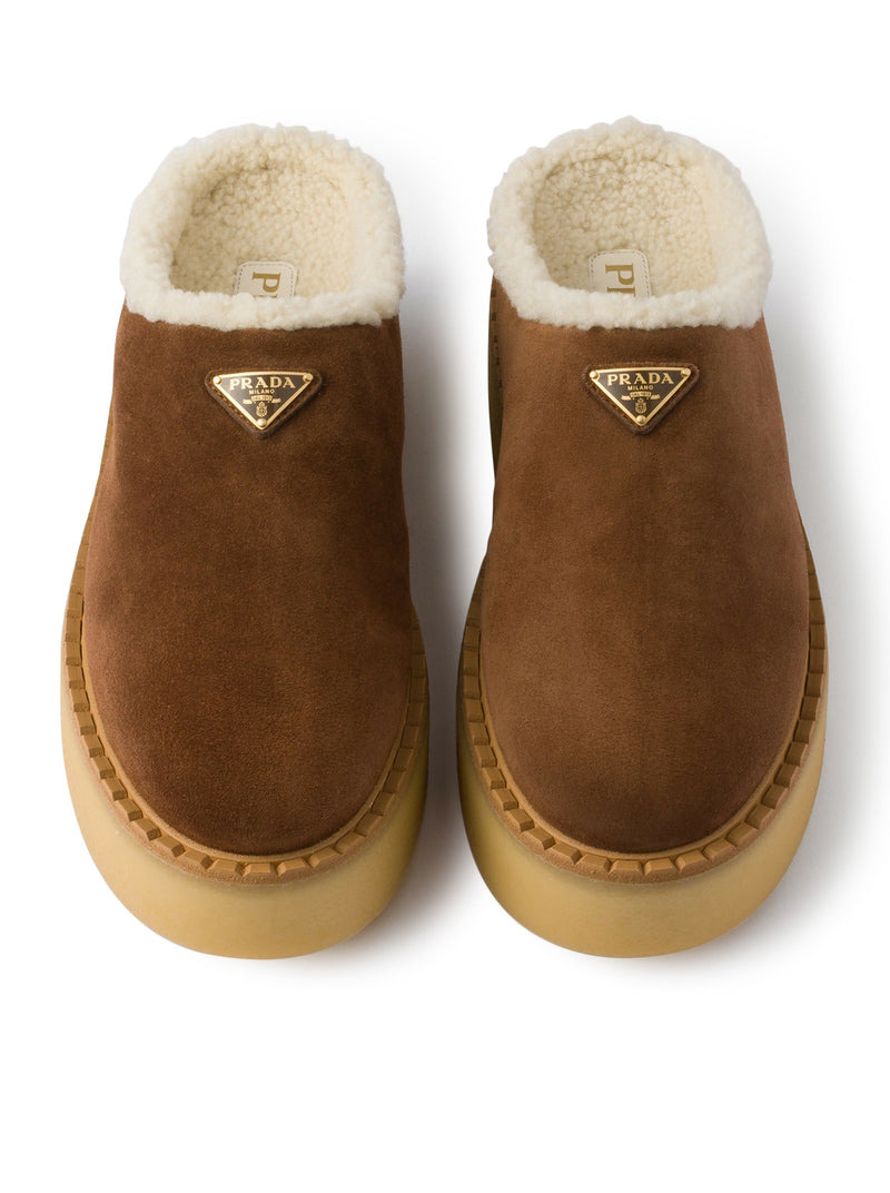 Prada Women Suede Mules - 4