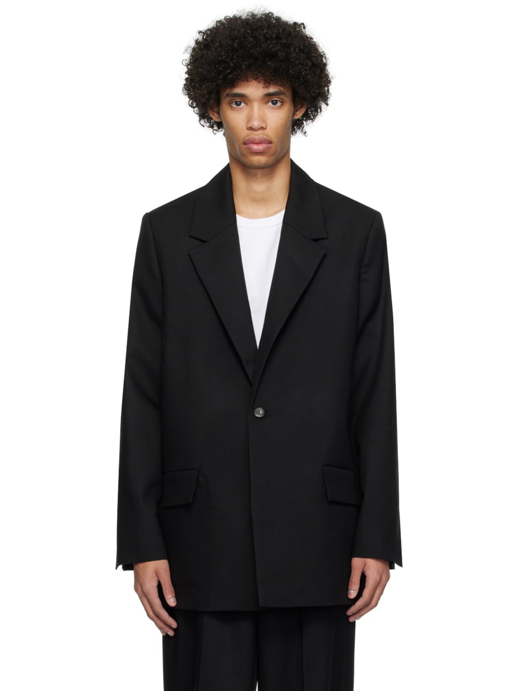 Black Tailored Blazer - 1