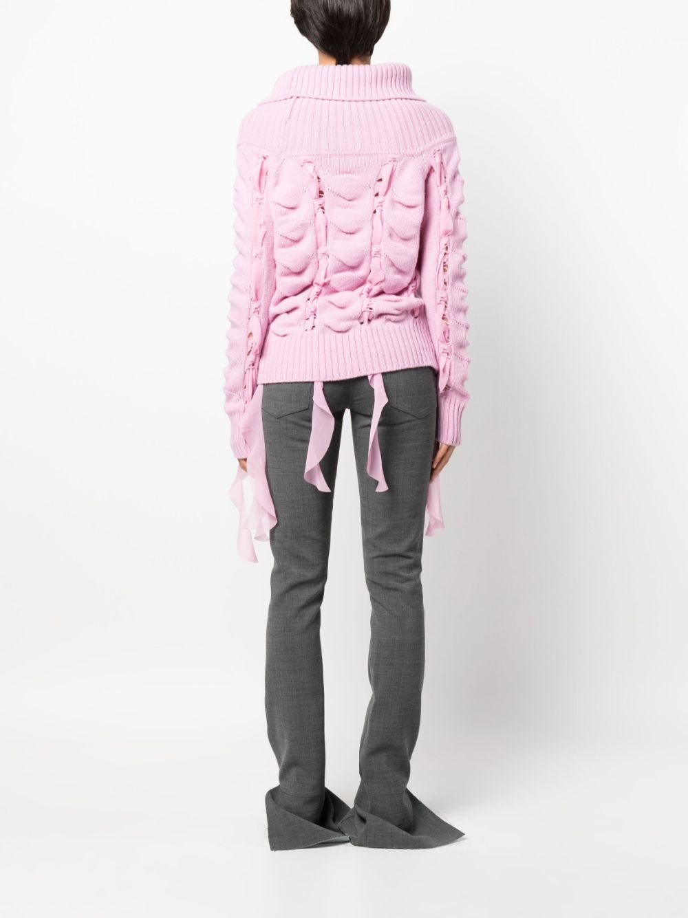 knitted roll-neck jumper - 4