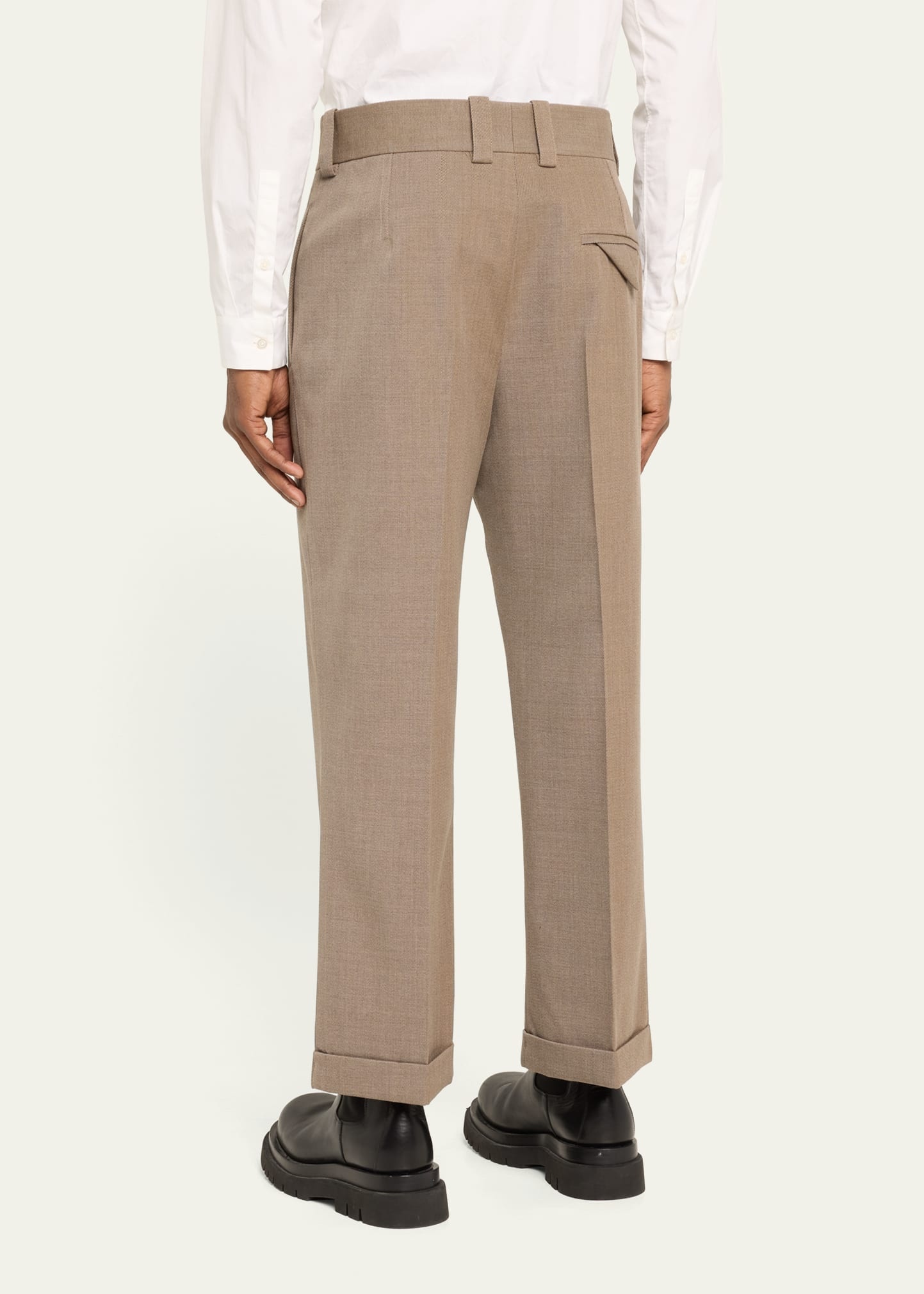 Men's Melange Wool Trousers - 3