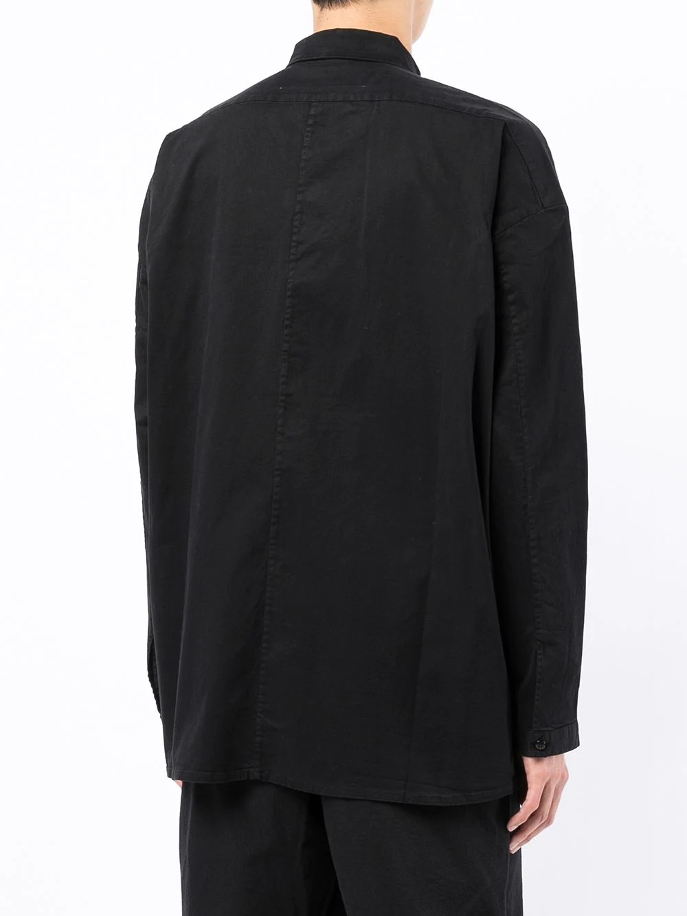 band-collar cotton shirt - 4