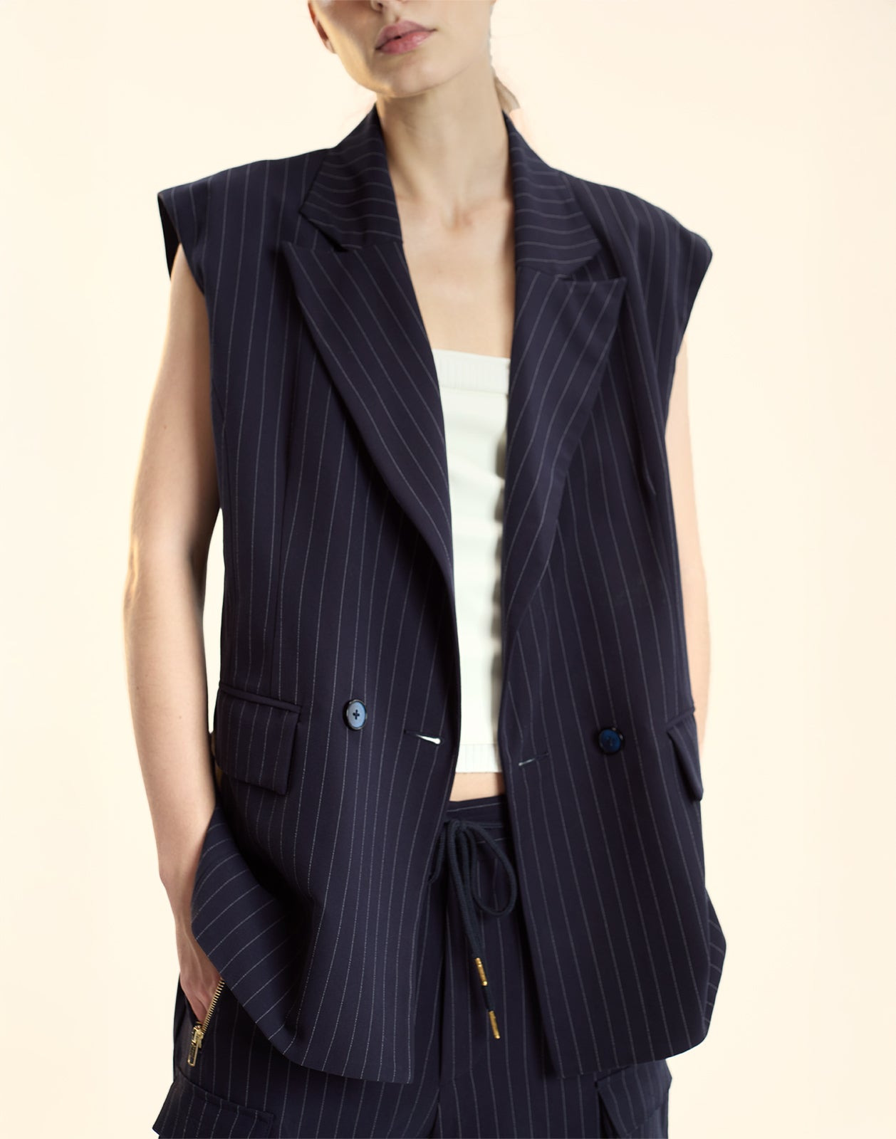 Pinstripe Vest - 5