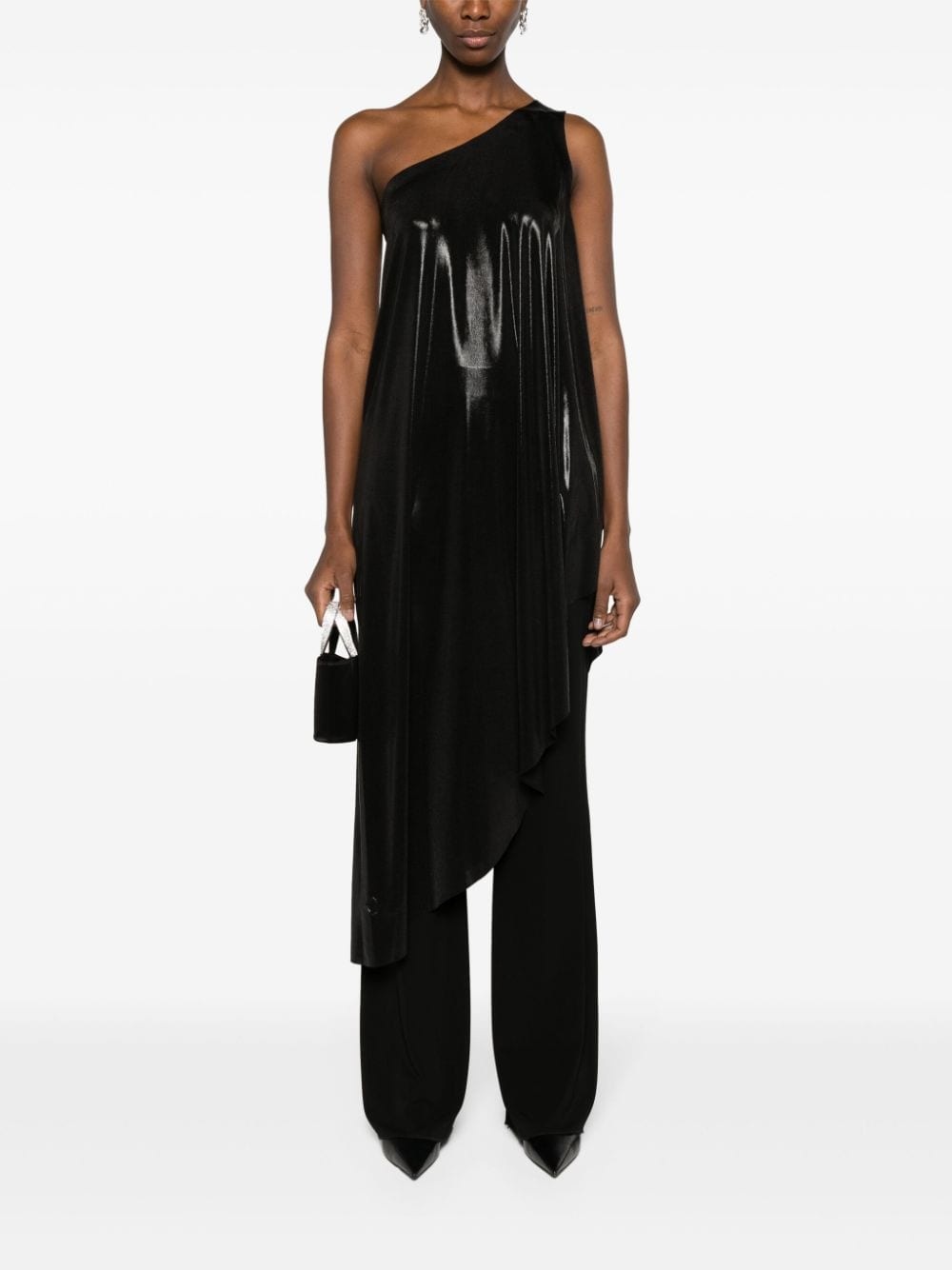 one-shoulder asymmetric tunic - 2