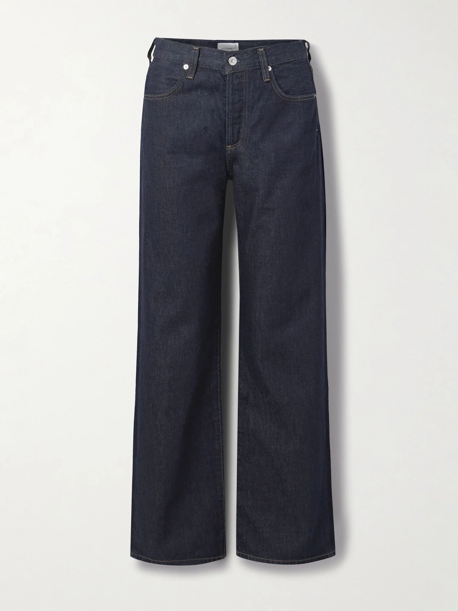 Annina high-rise wide-leg jeans - 33” Dark denim - 1