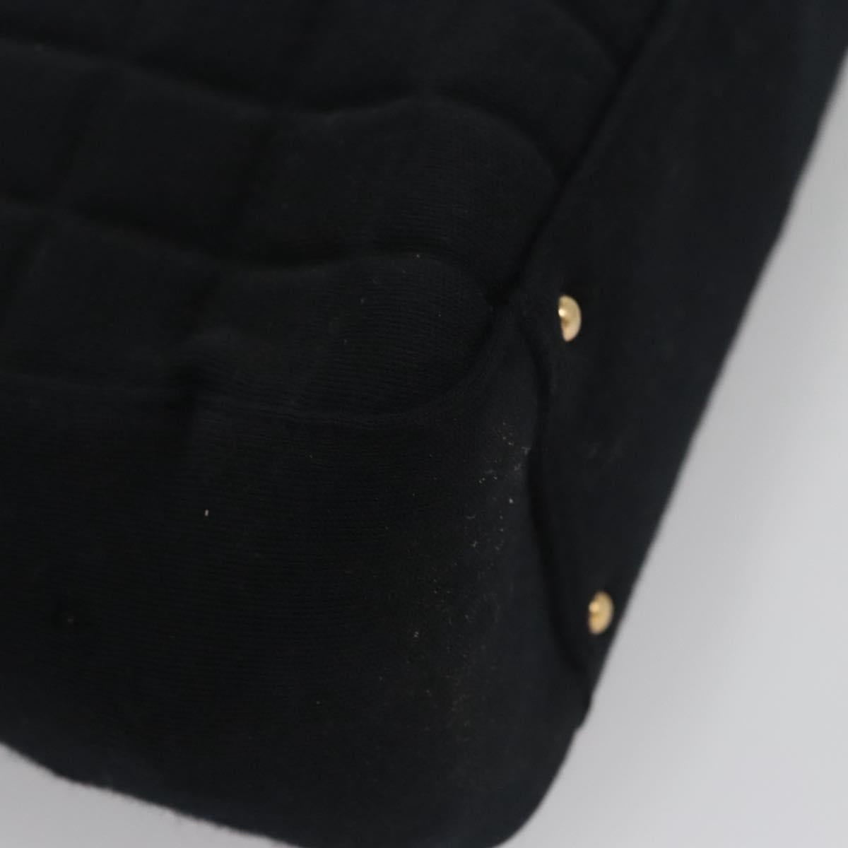 CHANEL Choco Bar Tote Bag Cotton Black CC - 15