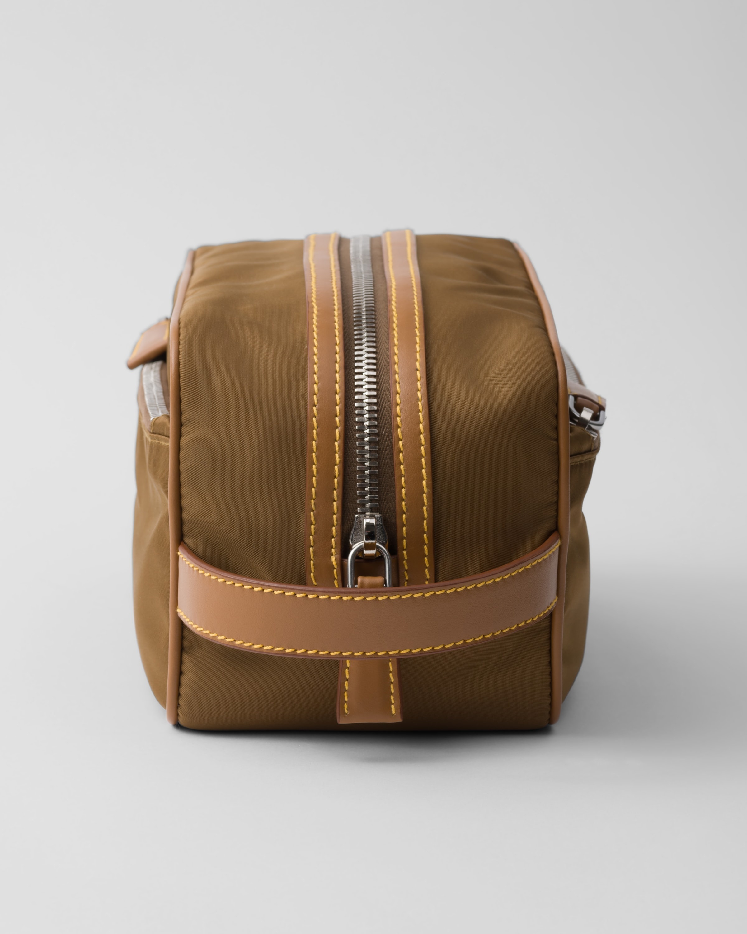 Re-Nylon and leather pouch - 5
