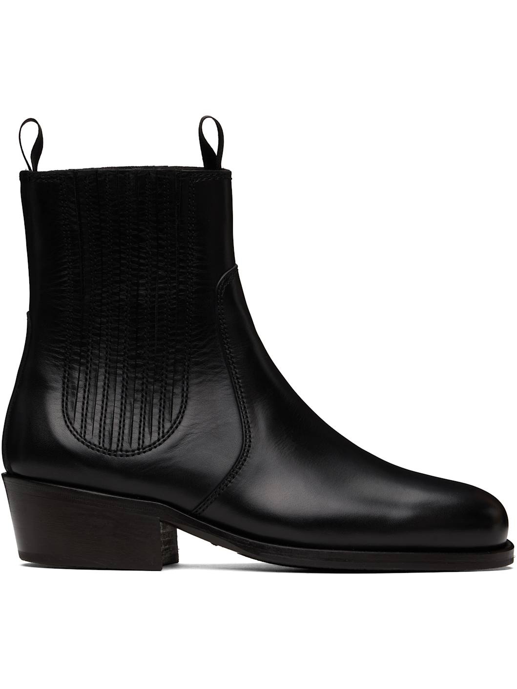Black Vegetable-Tanned Chelsea Boots - 1