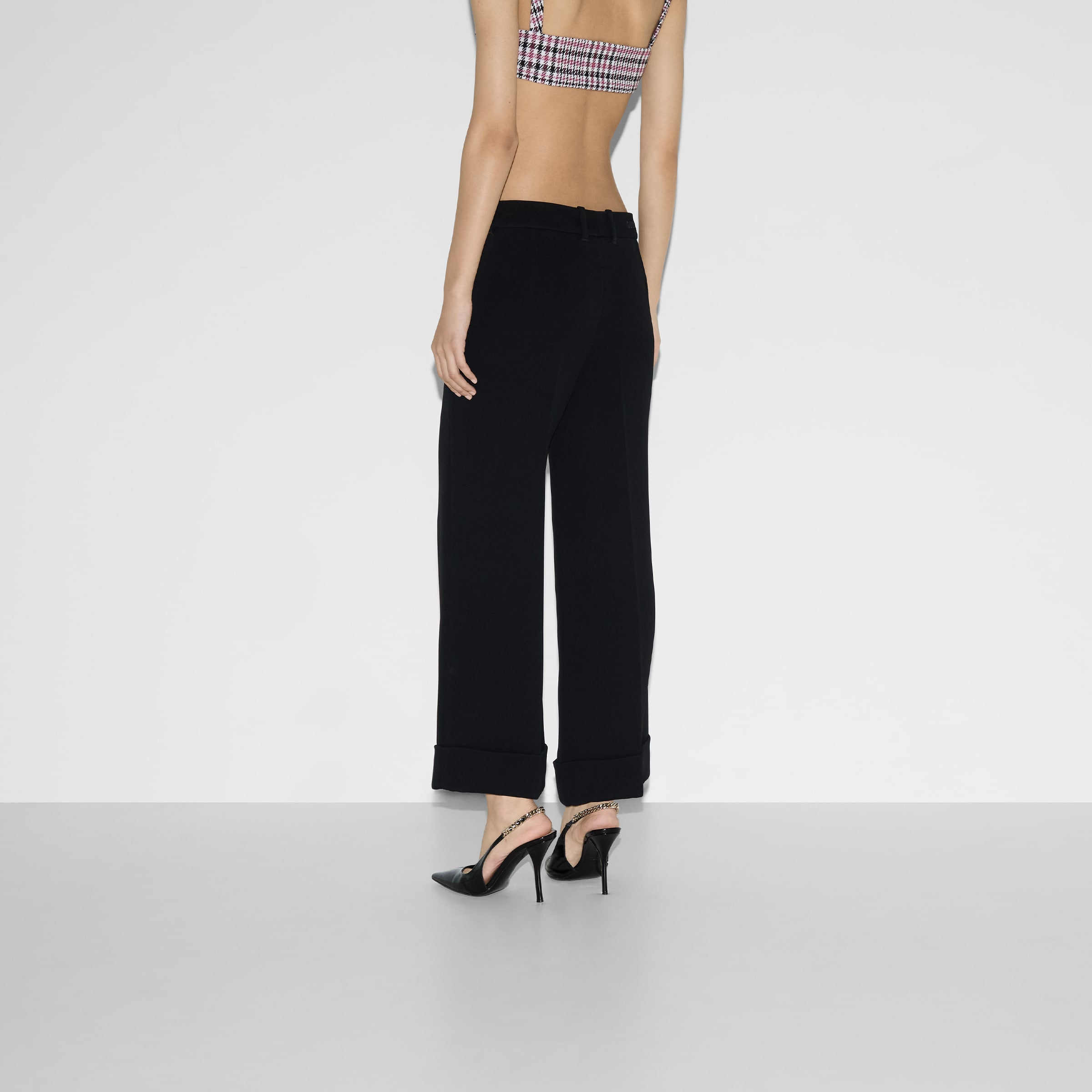 Embroidered viscose sable pant - 4
