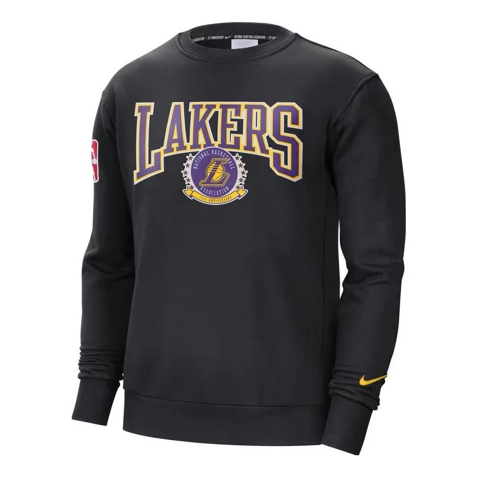 Men's Nike Los Angeles Lakers Fleece Lined Stay Warm Pullover Round Neck Sports Black DN4905-010 - 1