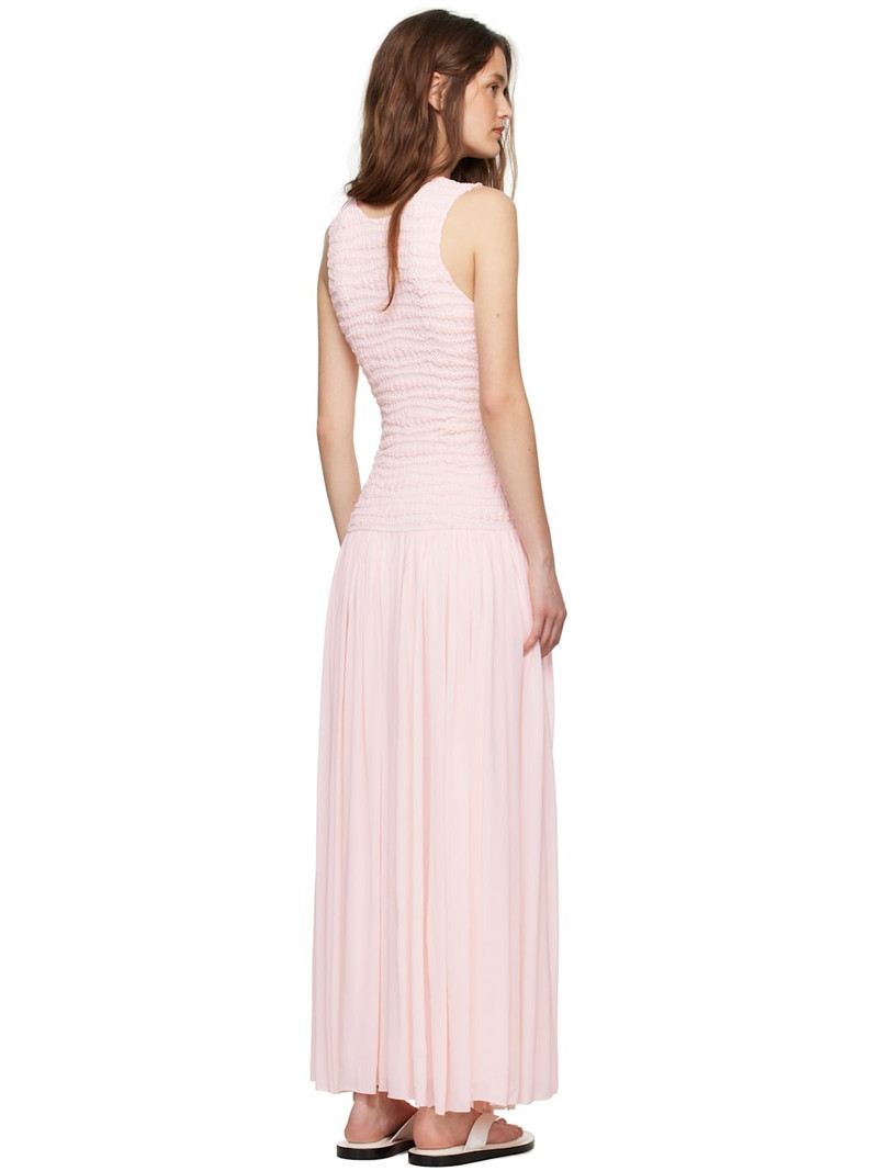 Pink Shirred Maxi Dress 3