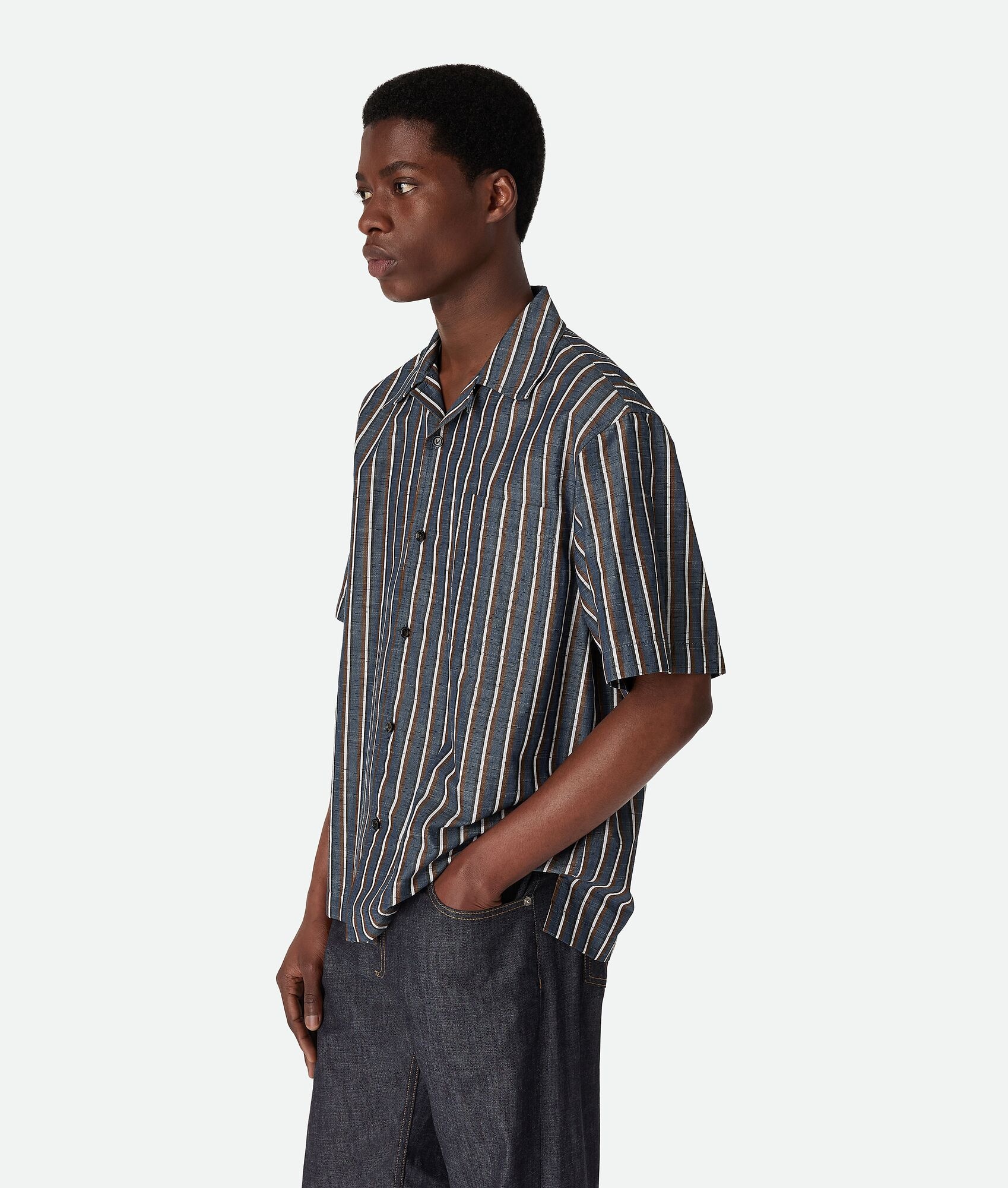 Stripe Cotton And Linen Shirt - 2