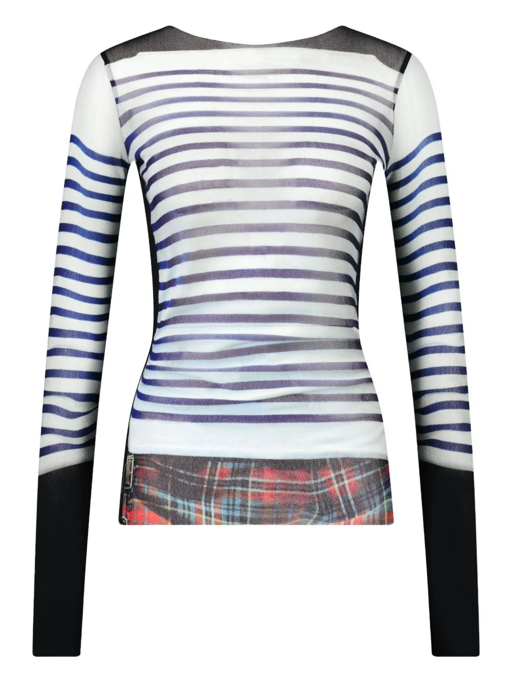 striped long-sleeves top - 1