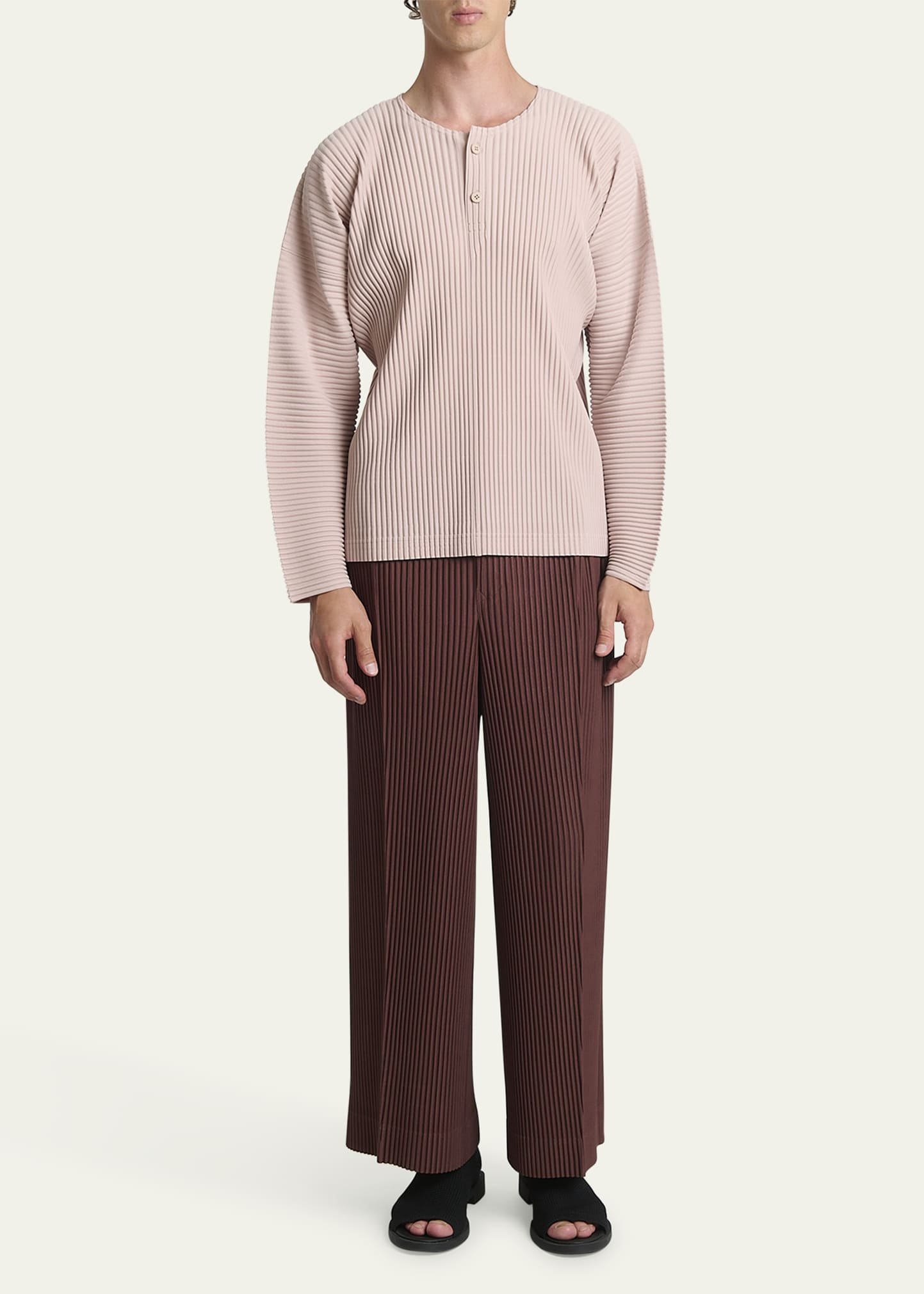 Men's February Pleated Henley Shirt - 2