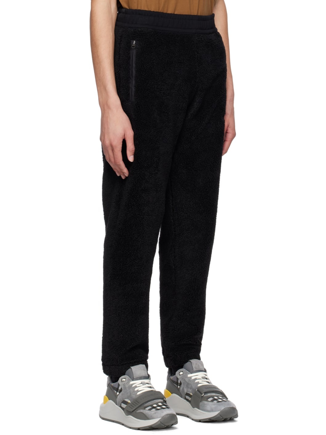 Black Embroidered Lounge Pants - 2