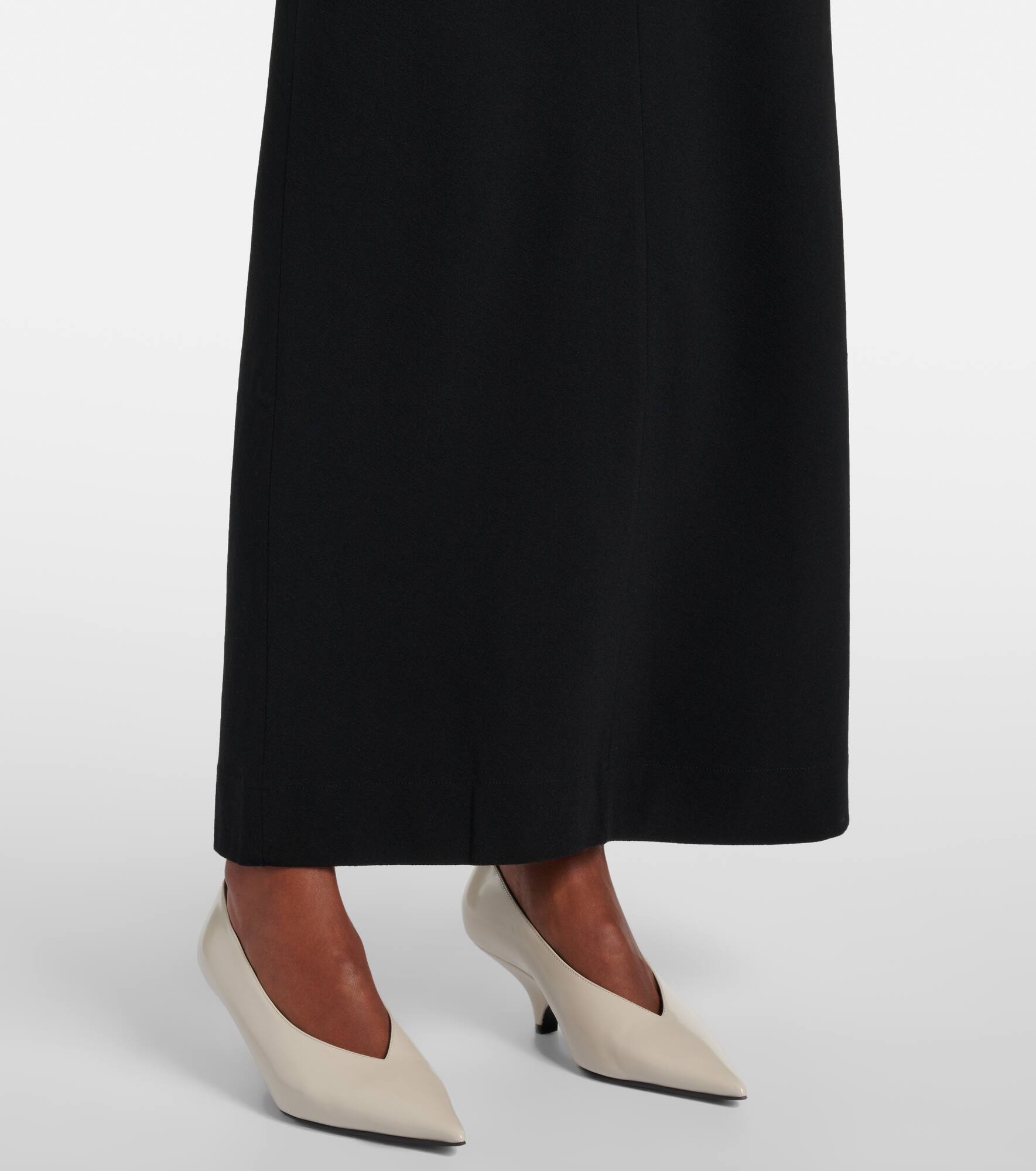 Draped wool-blend maxi dress - 5