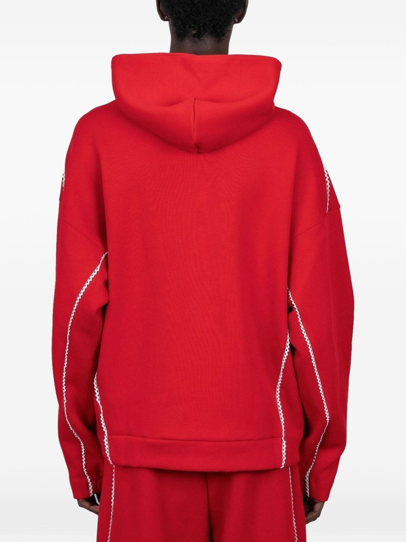x Arte Antwerp zip-up lace-trim hoodie 3