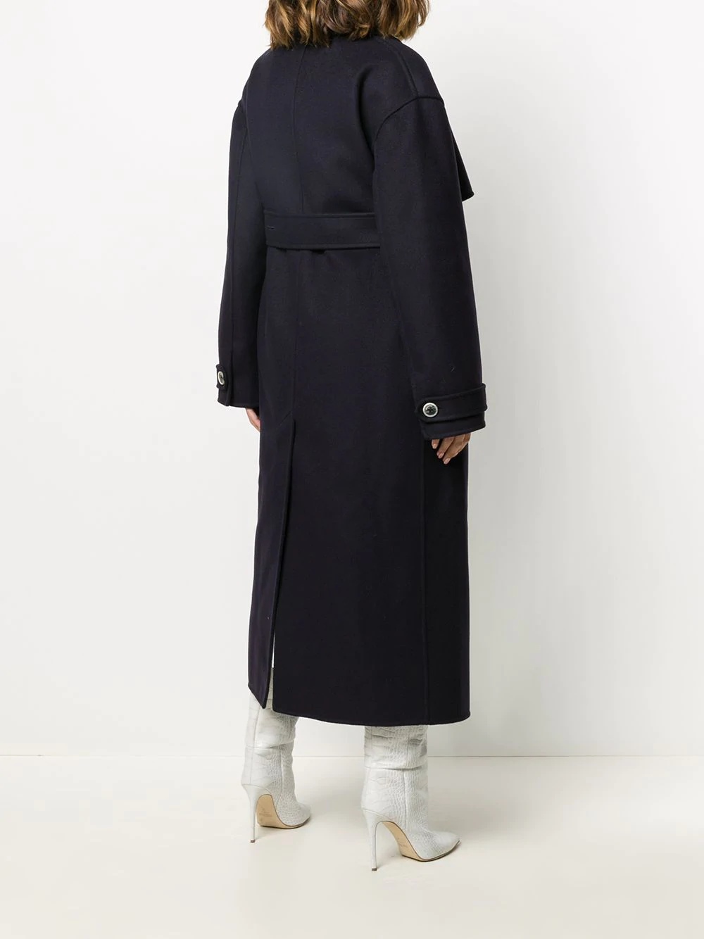 belted mid-length coat - 4