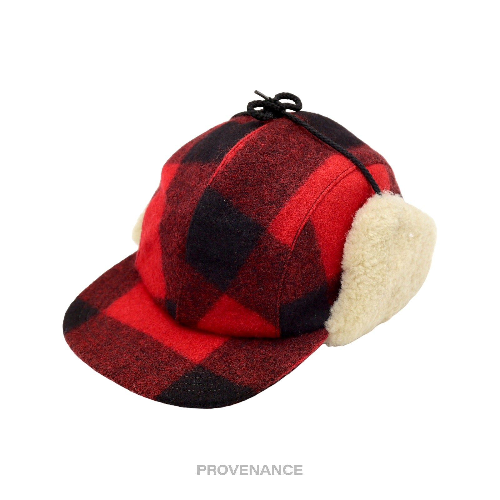 Filson Double Mackinaw Wool Cap - Red Black Plaid - 2