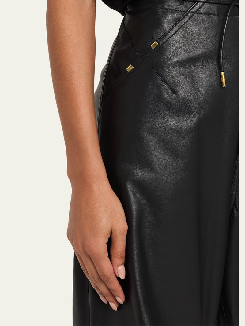 Daisy Nappa Leather Pants 5