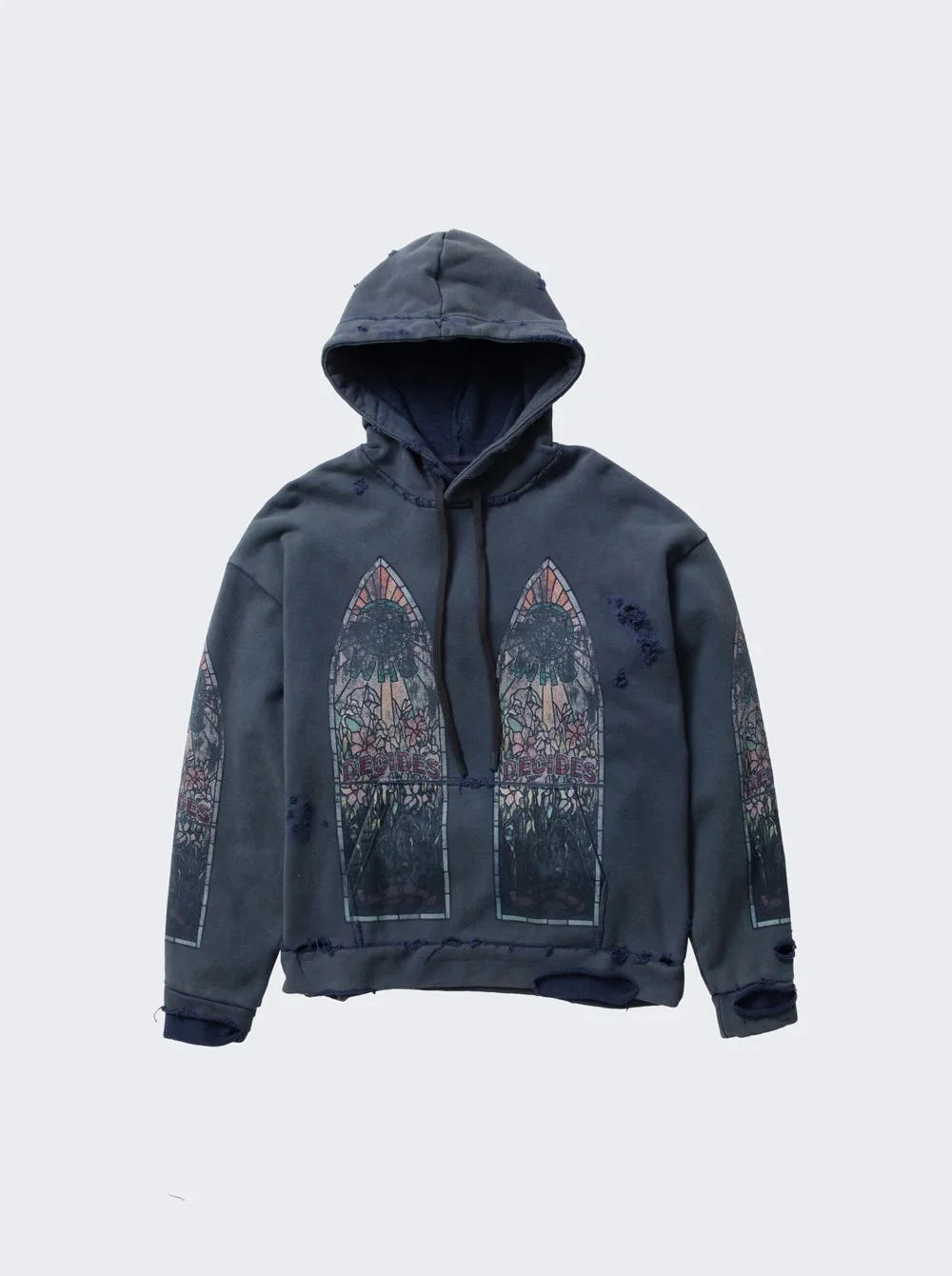 Faded Hooded Pullover Indigo - 1