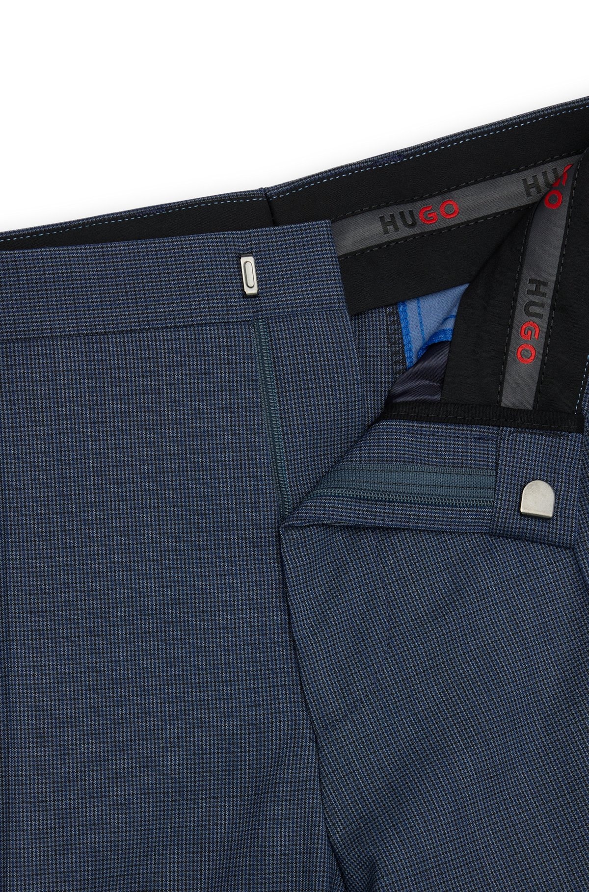 EXTRA-SLIM-FIT TROUSERS IN HOUNDSTOOTH STRETCH CLOTH - 6