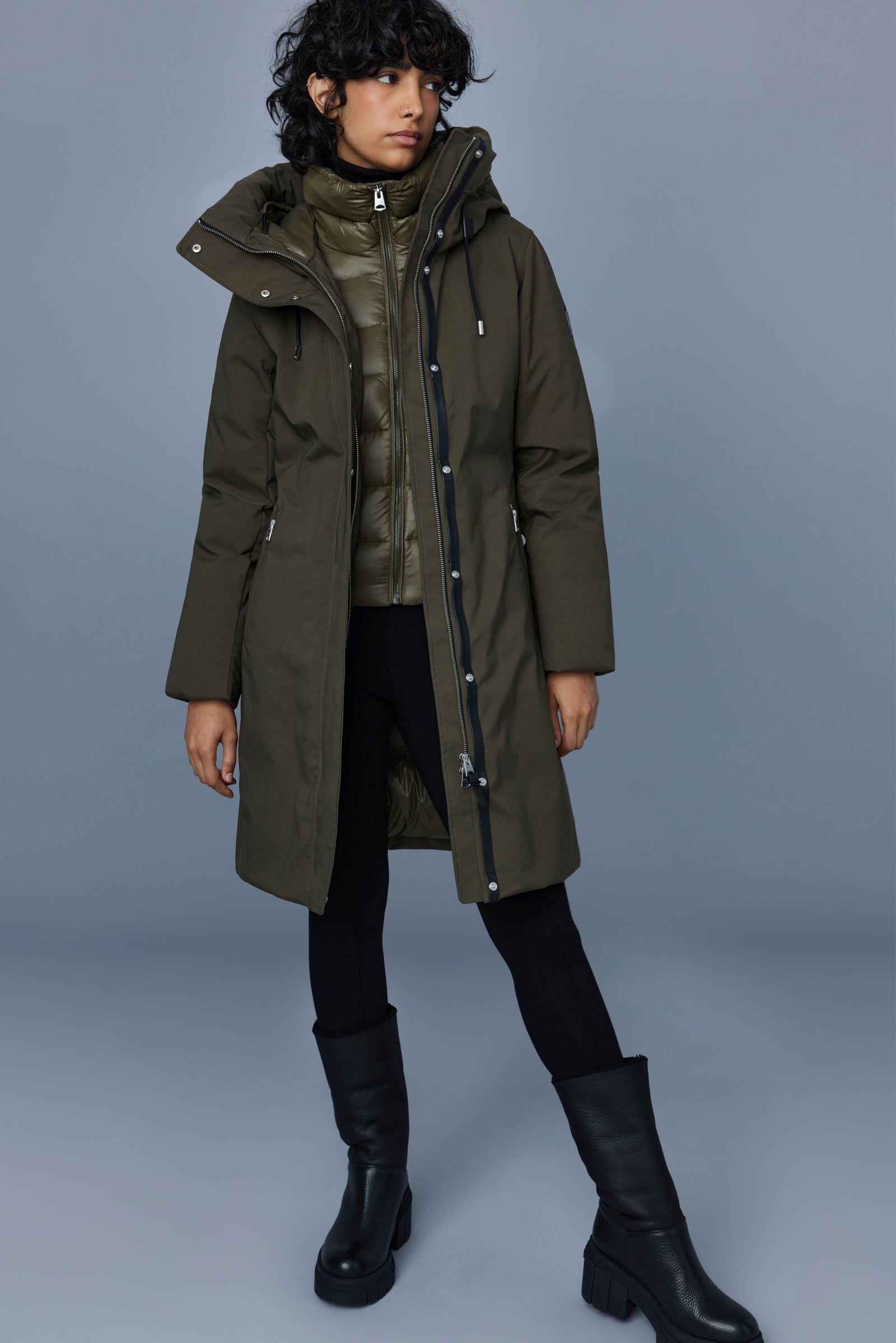 SHILOH 2-in-1 fitted down coat with removable bib - 5