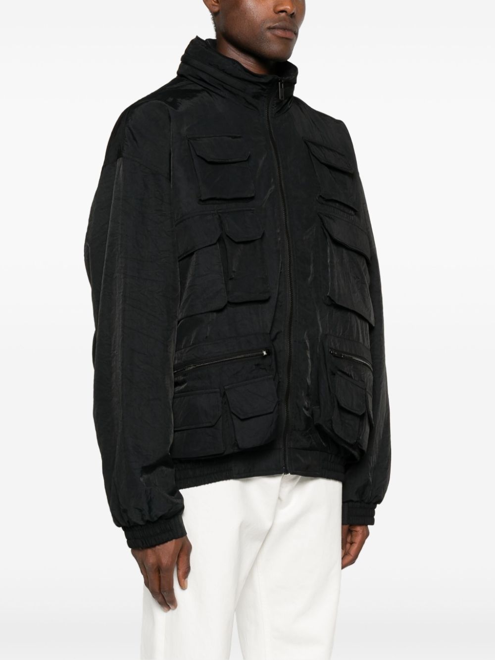 hooded cargo windbreaker - 4